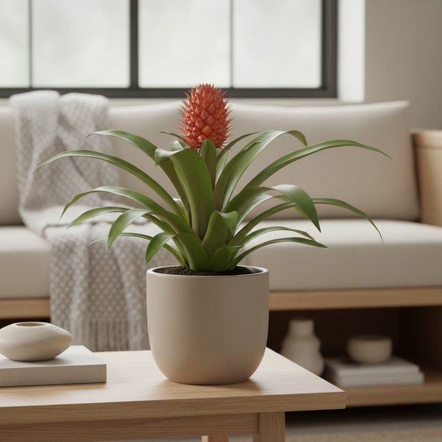 Bromelia Ananas in gezellige huiskamer