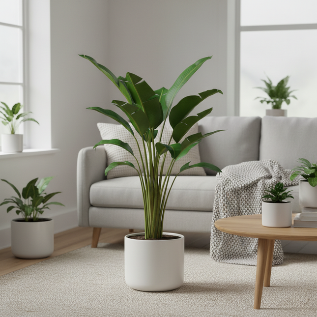 Strelitzia Reginae in witte Beau pot