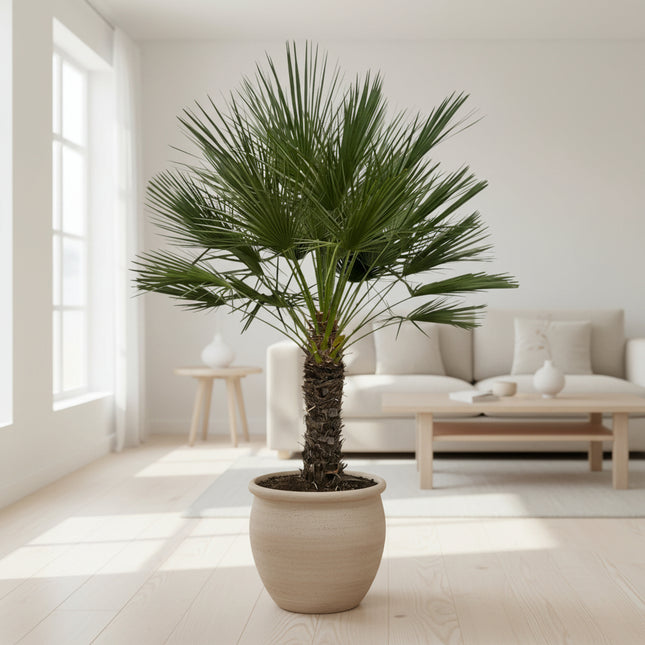 Chamaerops Humilis op stam (Dwergpalm) - 150 cm - Ø45cm
