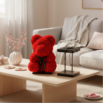 Beer DELUXE op standaard 40cm - rood foam