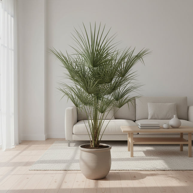 Chamaerops Humilis (Dwergpalm) op stam - 160 cm - Ø24cm