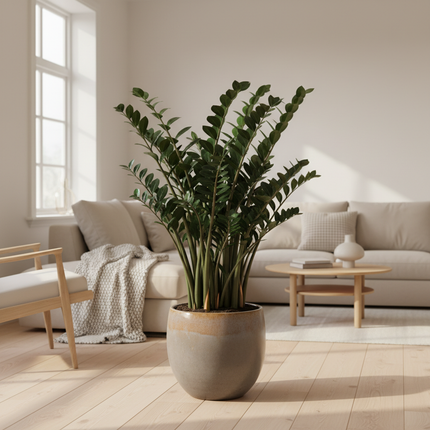Zamioculcas Zamiifolia XL in gezellige huiskamer