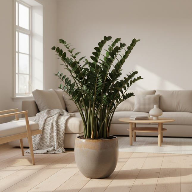 Zamioculcas Zamiifolia XL in gezellige huiskamer